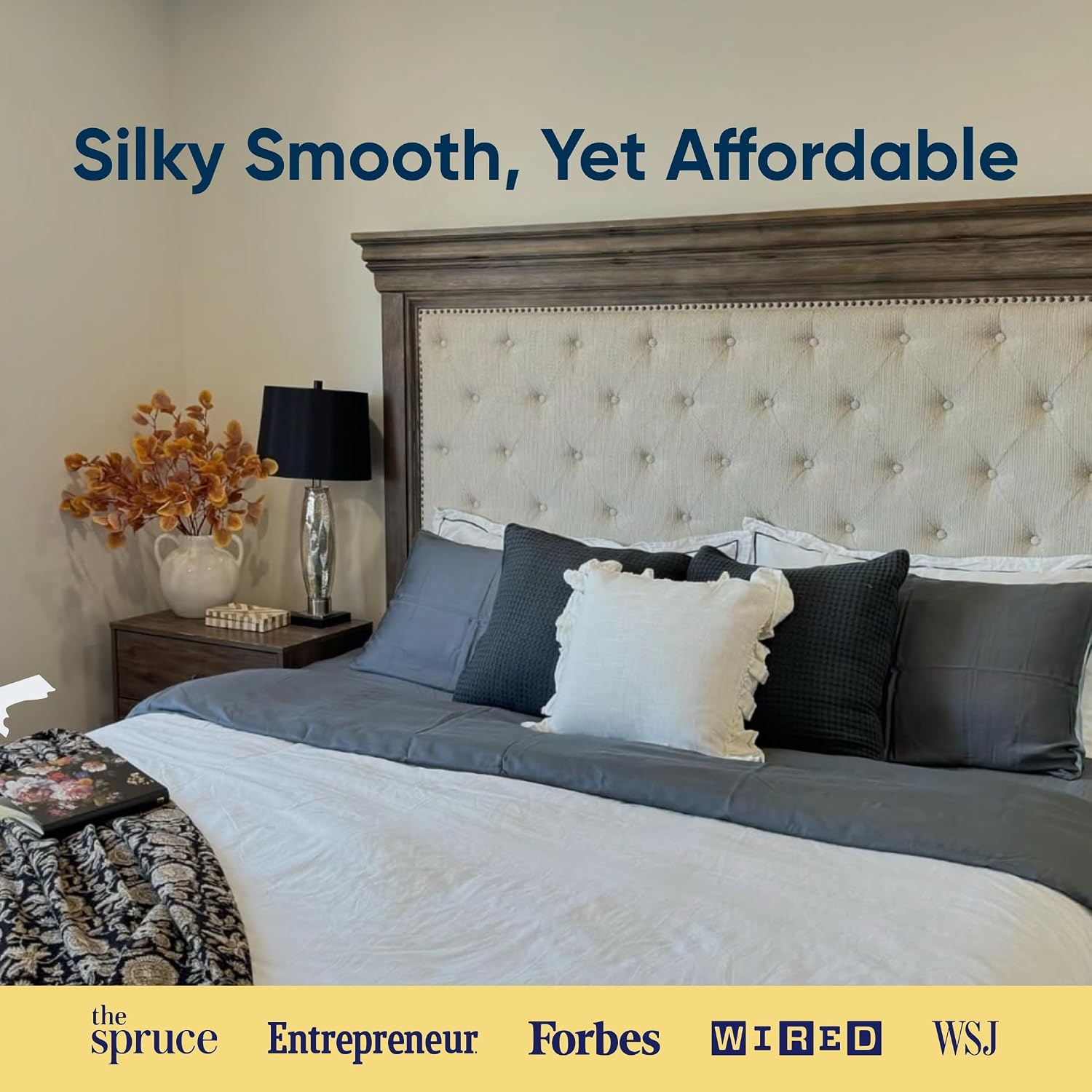 Vesta Sheet Set – Soft, Breathable & Cooling, Perfect for a Comfortable Night's Sleep, Includes 1 Fitted Sheet, 1 Flat Sheet & 2 Pillowcases (Stardust Grey, King/Cali King)