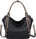 Over Earth Genuine Leather Handbags for Women Hobo Shoulder Bags Ladies Tote Bag