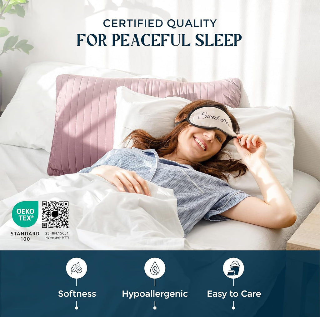 Mayfair Linen 100% Egyptian Cotton Sheets Queen Size - 1500 Series Queen Size Sheets Set Egyptian Cotton, Luxury Bedsheet (Taupe, 4 PC), Soft, Cooling, 17' Deep Pocket Sateen Weave Bedsheet Set