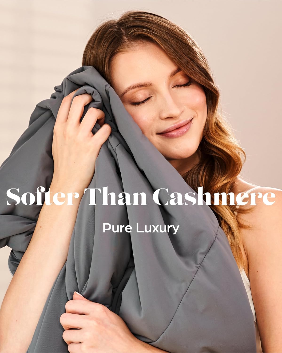 Lavish Comforts Cooling Comforter Queen Size 90x90, Cooling Blanket for Hot Sleepers & Night Sweats, Breathable Lightweight All Season Bedding Comforter, Soft Dark Grey Duvet Insert