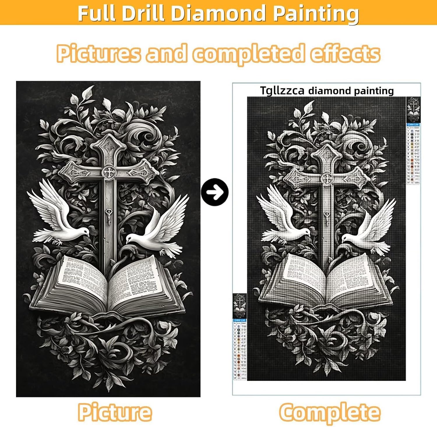 Diamond Art Kits for Adults Cross Diamond Painting Kits, 5D Round Bird Full Drill Dimond Art Paintings Crystal Rhinestones Crafts for Adults for Gift Home Wall Decor, Large Size 40 x 80 Inch, Model975
