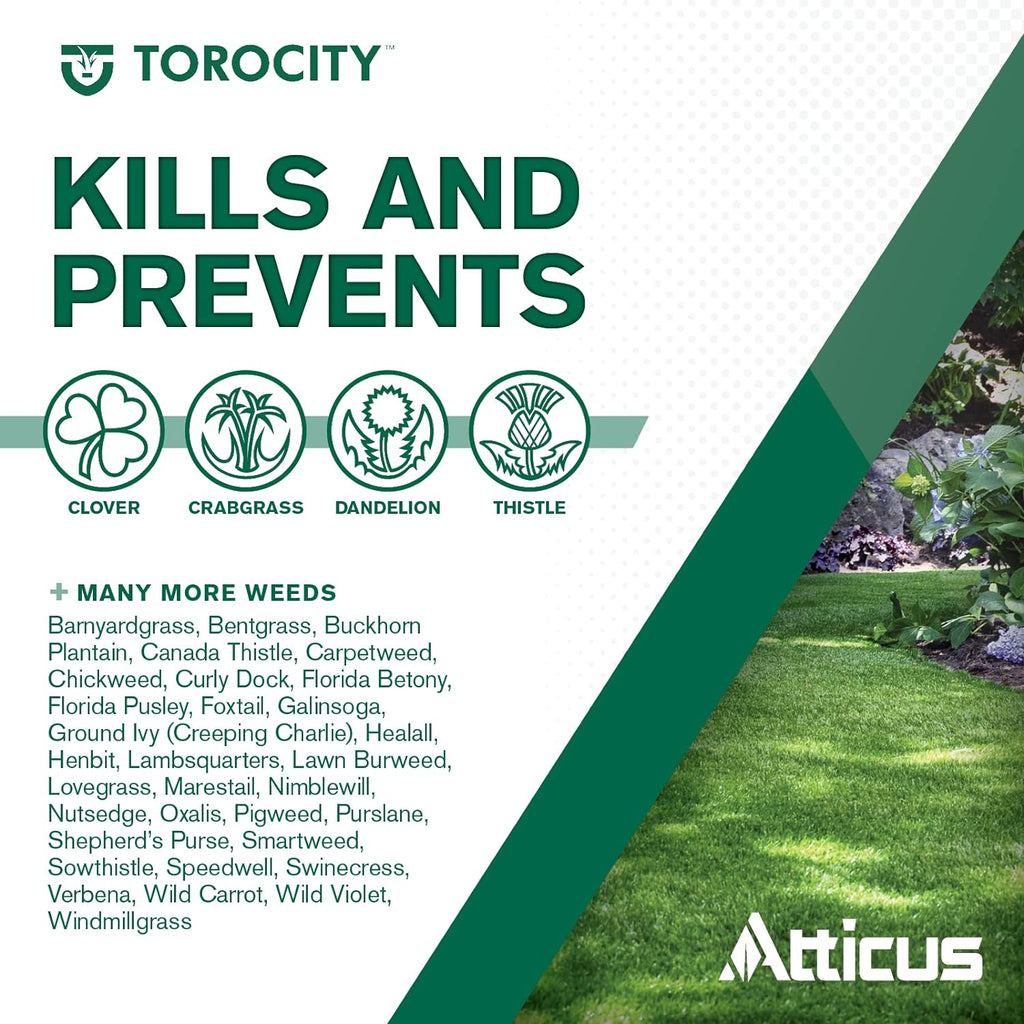 Atticus Torocity Herbicide (1 Gal) - (Compare to Tenacity) - Mesotrione Concentrate - Selective Weed Killer for Lawns and Turf Grasses - Pre and Post Emergent Control