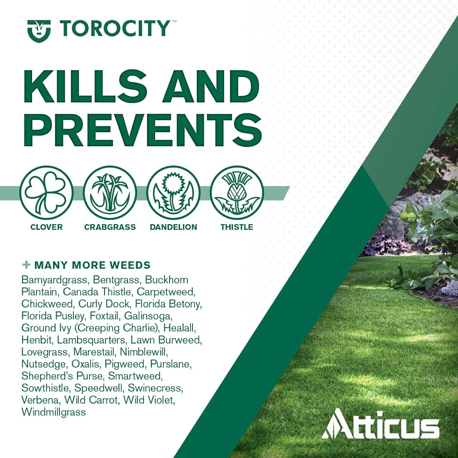 Atticus Torocity Herbicide (1 Gal) - (Compare to Tenacity) - Mesotrione Concentrate - Selective Weed Killer for Lawns and Turf Grasses - Pre and Post Emergent Control