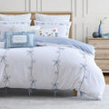 Peri Home Bows Duvet Cover Set 100% Cotton 2-Piece Bedding, Twin, Blue Sasha Bows