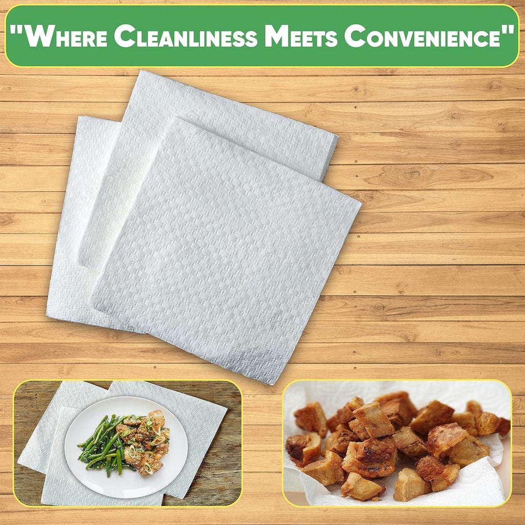 Pantryware Essentials Paper Lunch Napkins. Lunch Napkins 1 Ply,White. 12 x 12 | 500 Count (Pack of 12)