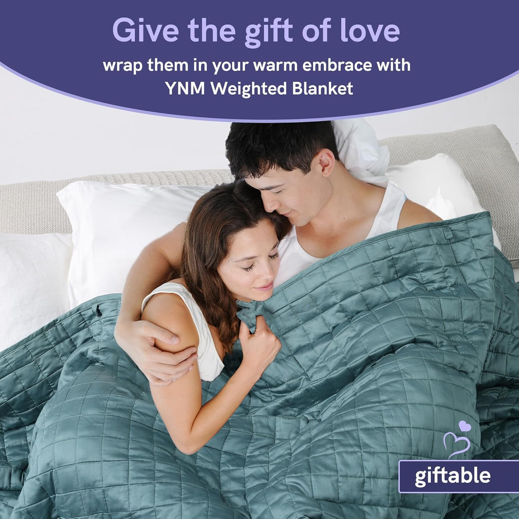 YnM King Size Cooling Weighted Blanket for Adults (88x104 Inches, 15 Pounds, Champagne Beige), Perfect for Hot Sleepers with Cooling Rayon, Heavy Bed Blanket for Couple on Queen or King Bed