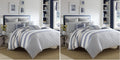 Nautica - Twin Duvet Cover Set, Cotton Reversible Bedding with Matching Sham, Mediterranean Inspired Bedding Set for All Seasons (Fairwater Blue, Twin) (Pack of 2)