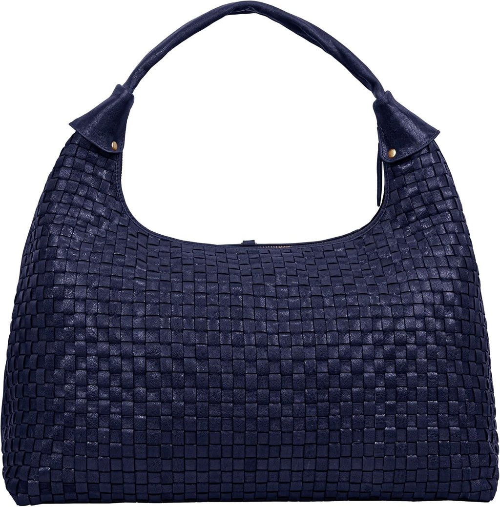 ANTONIO VALERIA Addison Braided Leather Tote Bag for Women