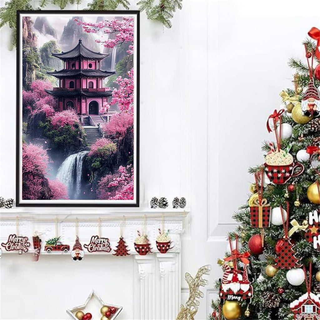 Diamond Art Kits for Adults Japan Diamond Painting Kits, 5D DIY Square Landscape Full Drill Dimond Art Paintings Crystal Crafts for Adults for Gift Home Wall Decor, Large Size 40 x 80 Inch, Model696