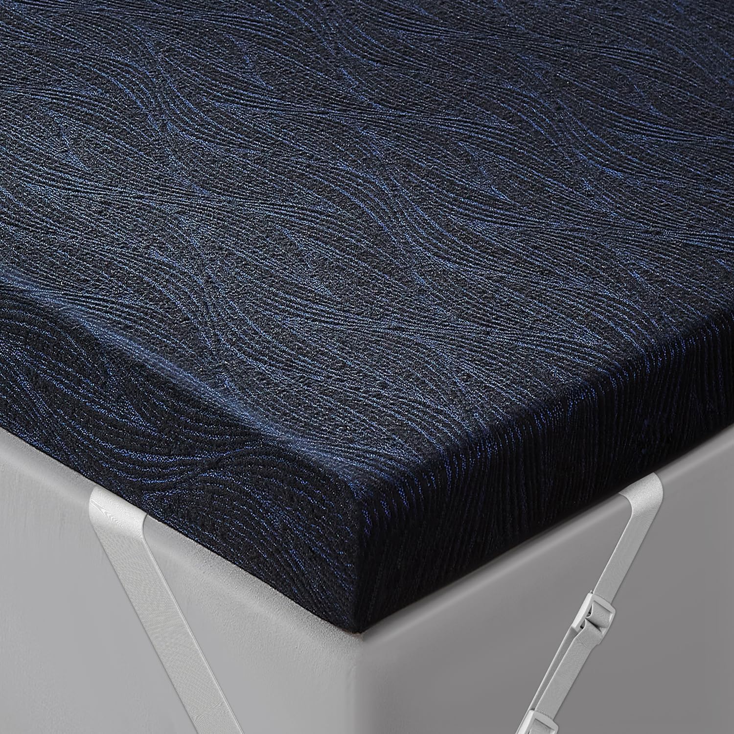 Extra Firm Mattress Topper Twin Size, 4 Inch High Density Cooling Memory Foam Mattress Topper for Back Pain Relief, Bamboo Charcoal Cooling Gel Infused Bed Topper with Washable Cover, CertiPUR-US