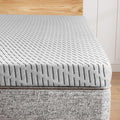 HOMRELEXA Bamboo Mattress Topper Full Size 4 Inch, Cooling Gel & Bamboo Charcoal Memory Foam Mattress Topper for Back Pain Relief, Firm Dual-Layer Foam Bed Pad with Removable Cover