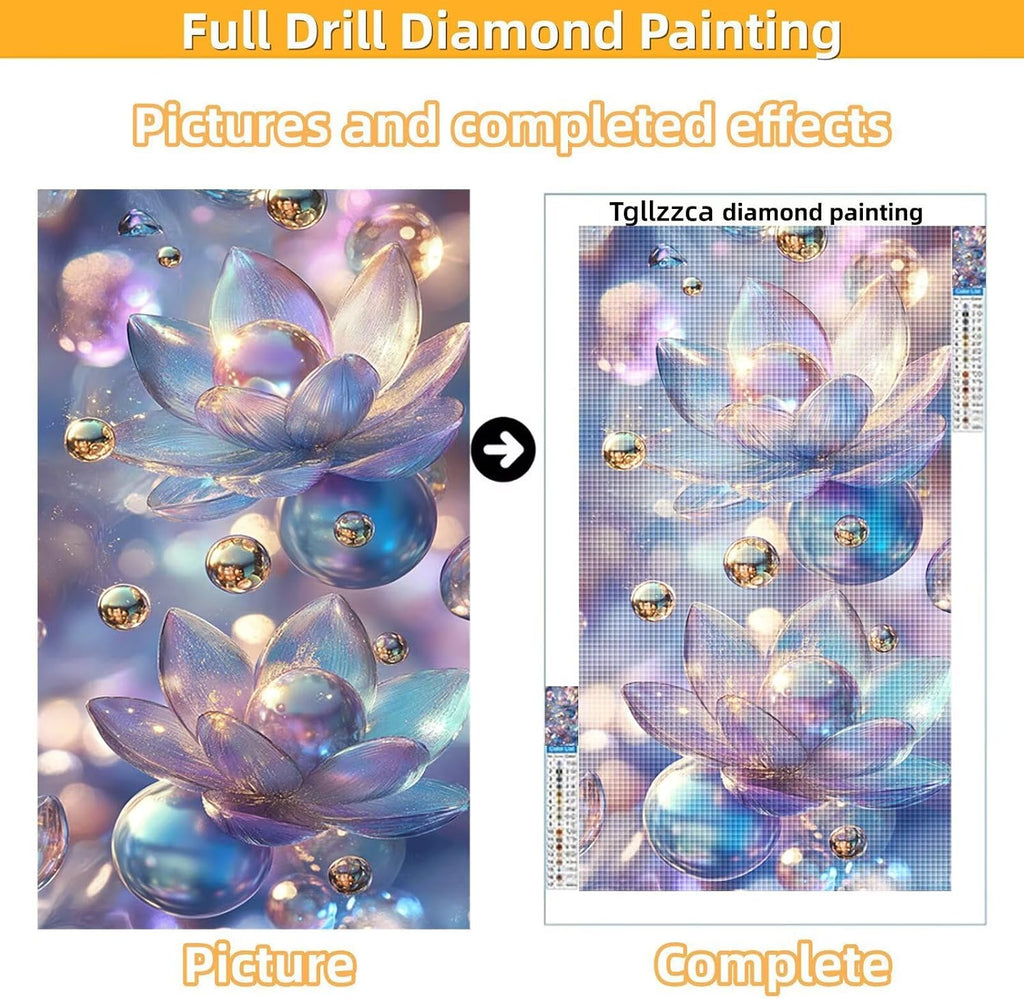 Diamond Art Kits for Adults Flowers Diamond Painting Kits, 5D DIY Square Dream Full Drill Dimond Art Paintings Rhinestones Crafts for Adults for Gift Home Wall Decor, Large Size 36 x 72 Inch, Model732