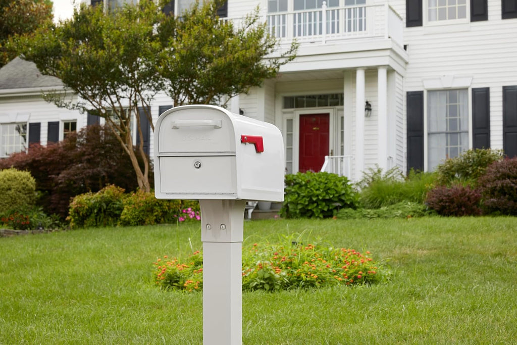 Architectural Mailboxes 6300W-10 Oasis 360 Mailbox, White