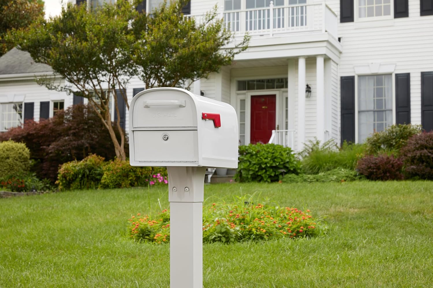 Architectural Mailboxes 6300W-10 Oasis 360 Mailbox, White