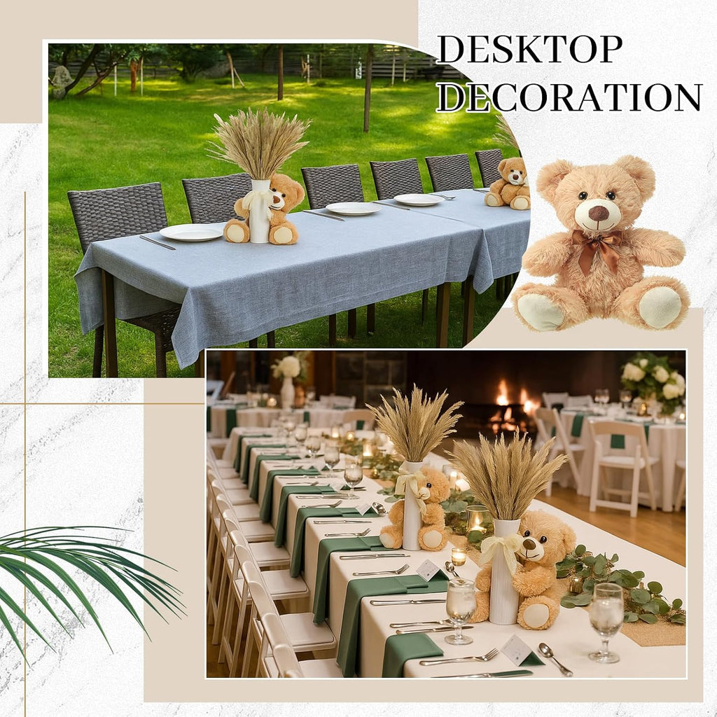 Canlierr 12 Sets 196 Pcs Baby Shower Table Centerpieces Decoration Baby Shower Table Decor with Bear Stuffed Vase Dried Pampas for Boho Wedding Gender Reveal Party Decoration(Ceramics,Boho)