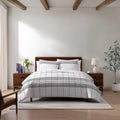Tommy Hilfiger - Twin/Twin XL Comforter Set, Soft Textured Cotton Bedding w/Matching Pillowcase, Lightweight for Year Round Comfort, 2 Piece Bed Set (Brooklyn Heights Stripe Beige)