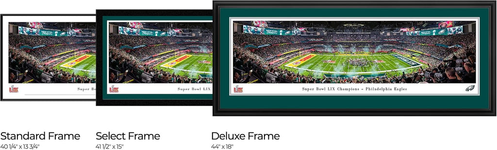 2025 Super Bowl Champions, Philadelphia Eagles - Standard Framed Print by Blakeway Panoramas (40.25'W x 13.75'H)