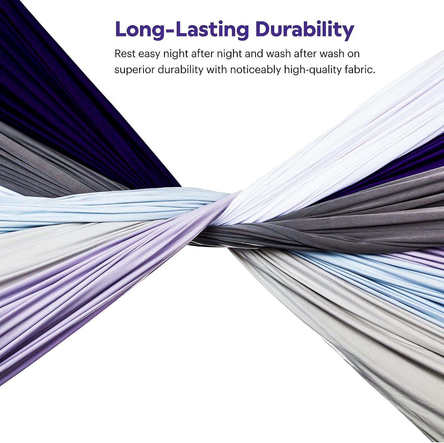 Purple SoftStretch Sheets, Full Size, Rayon Blend, Moisture-Wicking, Stormy Grey, Fits Other Mattresses, Stretch for Adaptive Support