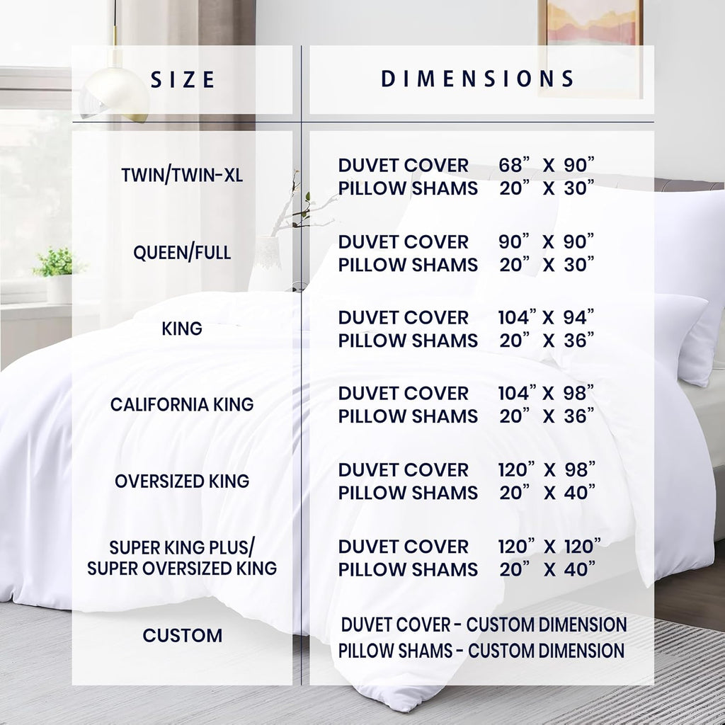 Kotton Culture Oversized King Size 1200 Thread Count Duvet Cover Set - 100% Egyptian Cotton, Ultra-Soft & Sateen - All Season Comforter Cover with Zipper & Corner Ties - Hotel Quality - White