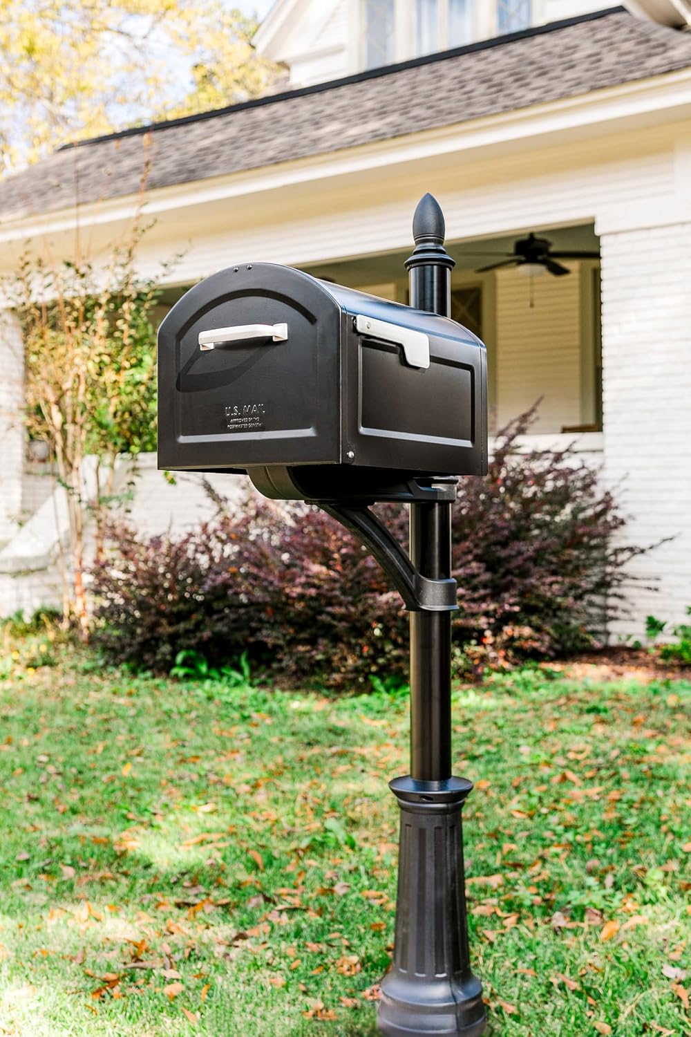 Architectural Mailboxes Hamilton Aluminum Mailbox Post, Compatibility Code F, G, H, 7510B-10, Black