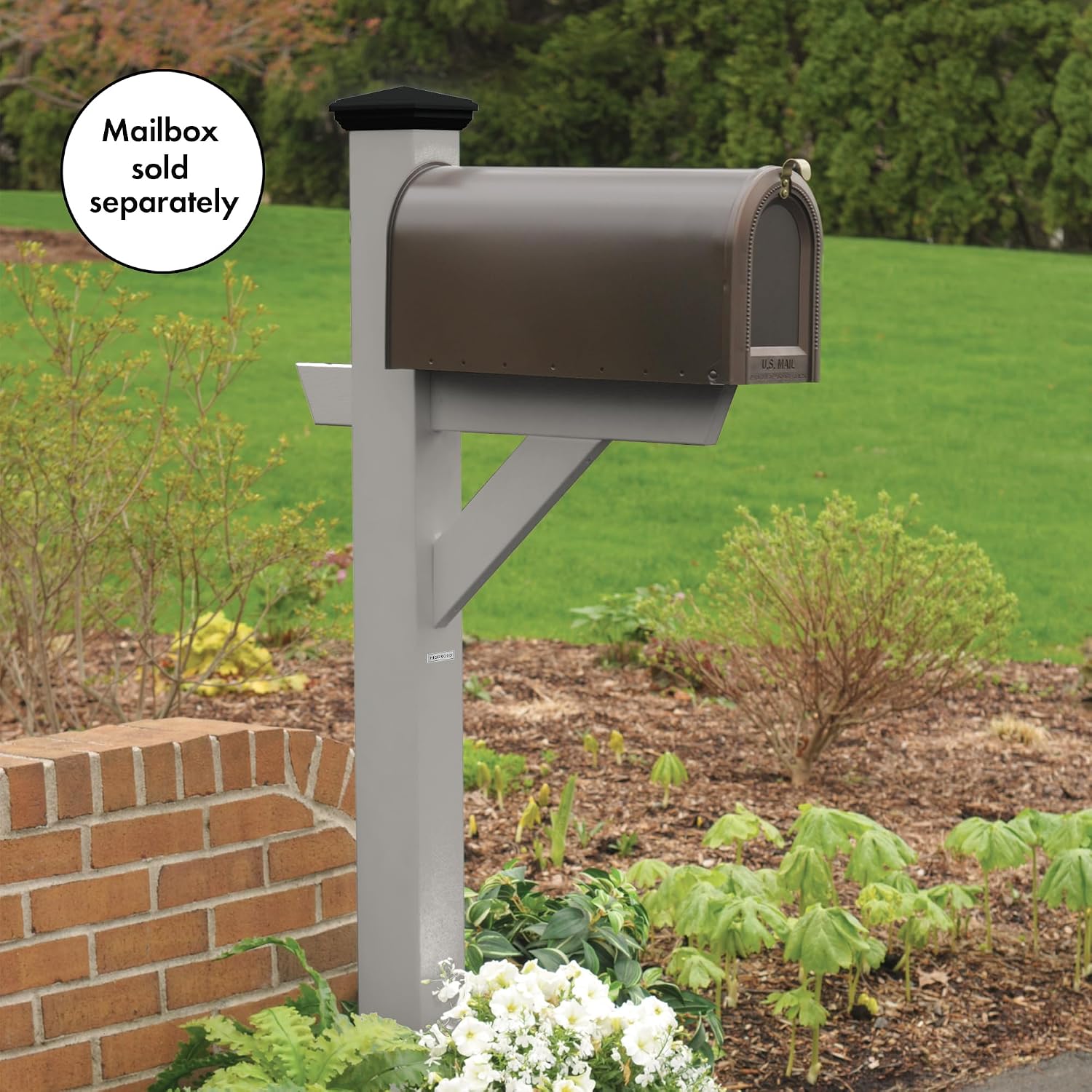Highwood Hazelton Mailbox Post, Harbor Gray