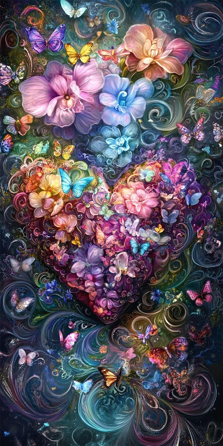 Diamond Art Kits for Adults Love Diamond Painting Kits, 5D DIY Square Abstract Full Drill Dimond Art Paintings Rhinestones Crafts for Adults for Gift Home Wall Decor, Large Size 40 x 80 Inch, Model558
