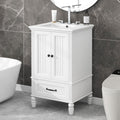 Bellemave 20 Inch Bathroom Vanity with Sink 20' Bathroom Vanity Set Bathroom Vanity and Basin Sink Combo with Two Doors, A Drawer and Magnetic Door Stopper for Bathroom No Mirror (White)