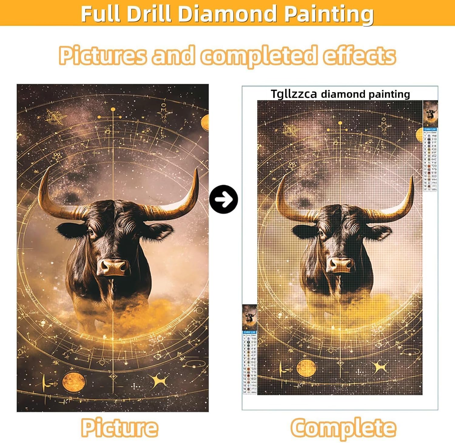 Diamond Art Kits for Adults Ox Diamond Painting Kits 5D DIY Round Dream Full Drill Dimond Art Paintings Crystal Rhinestones Crafts for Adults for Gift Home Wall Decor, Large Size 40 x 80 Inch,Model867