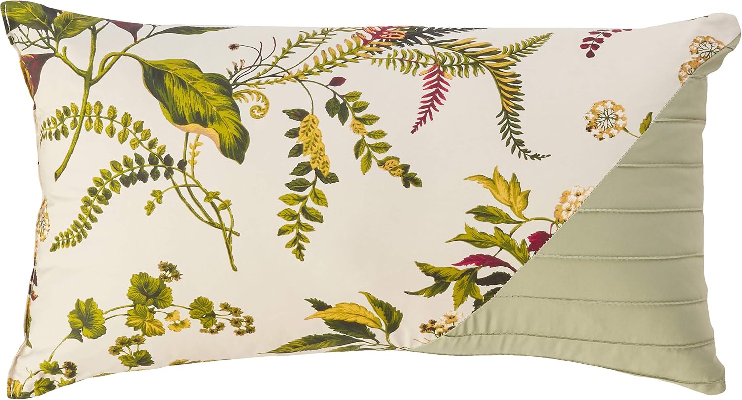 Tribeca Living 12 Piece Bed in A Bag, 100% Cotton Bedding Set Includes Oversized Comforter, Two Shams, Decorative Cushions, Deep Pocket Sheets and Skirt, Queen, Maui