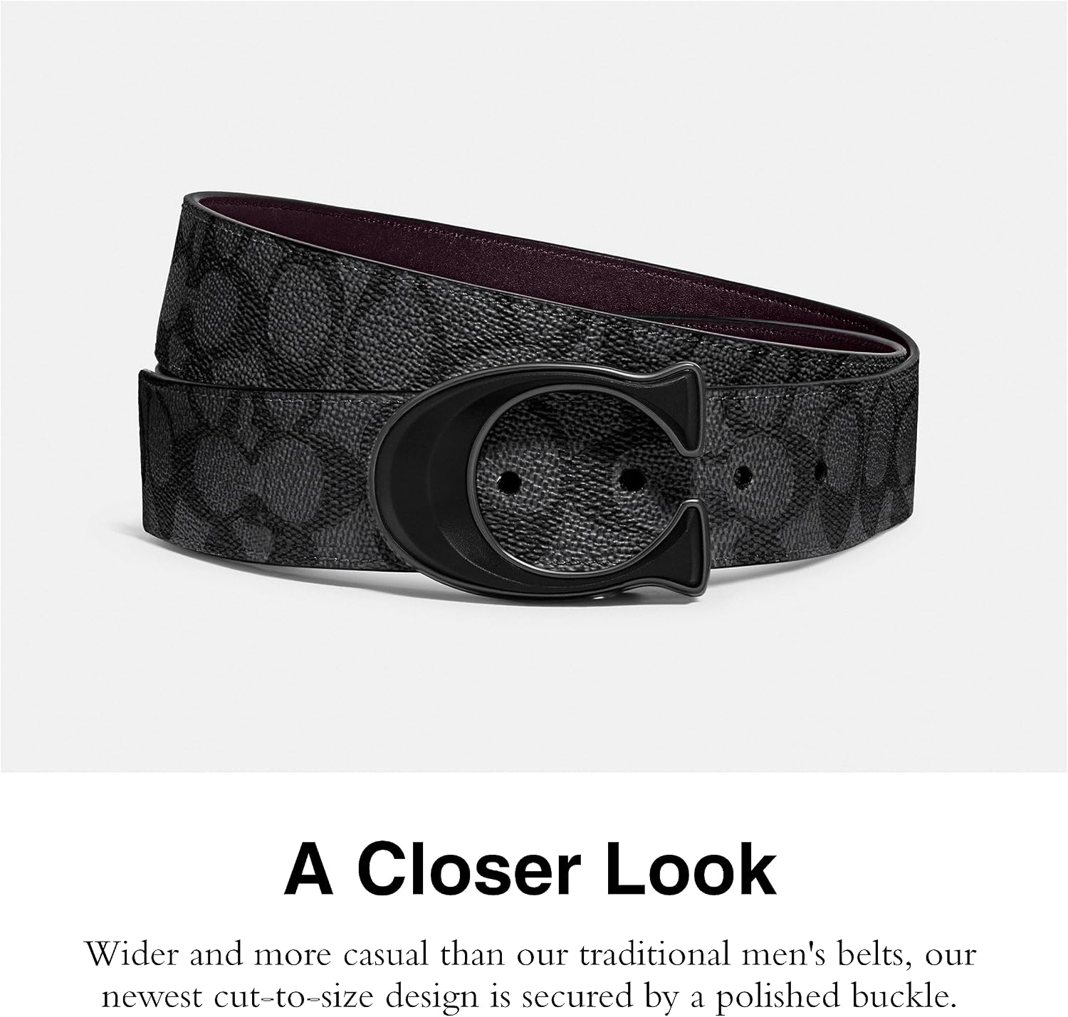Coach Women's 38 Mm Cts Reversible Resin Inlay C Buckle Signature Belt