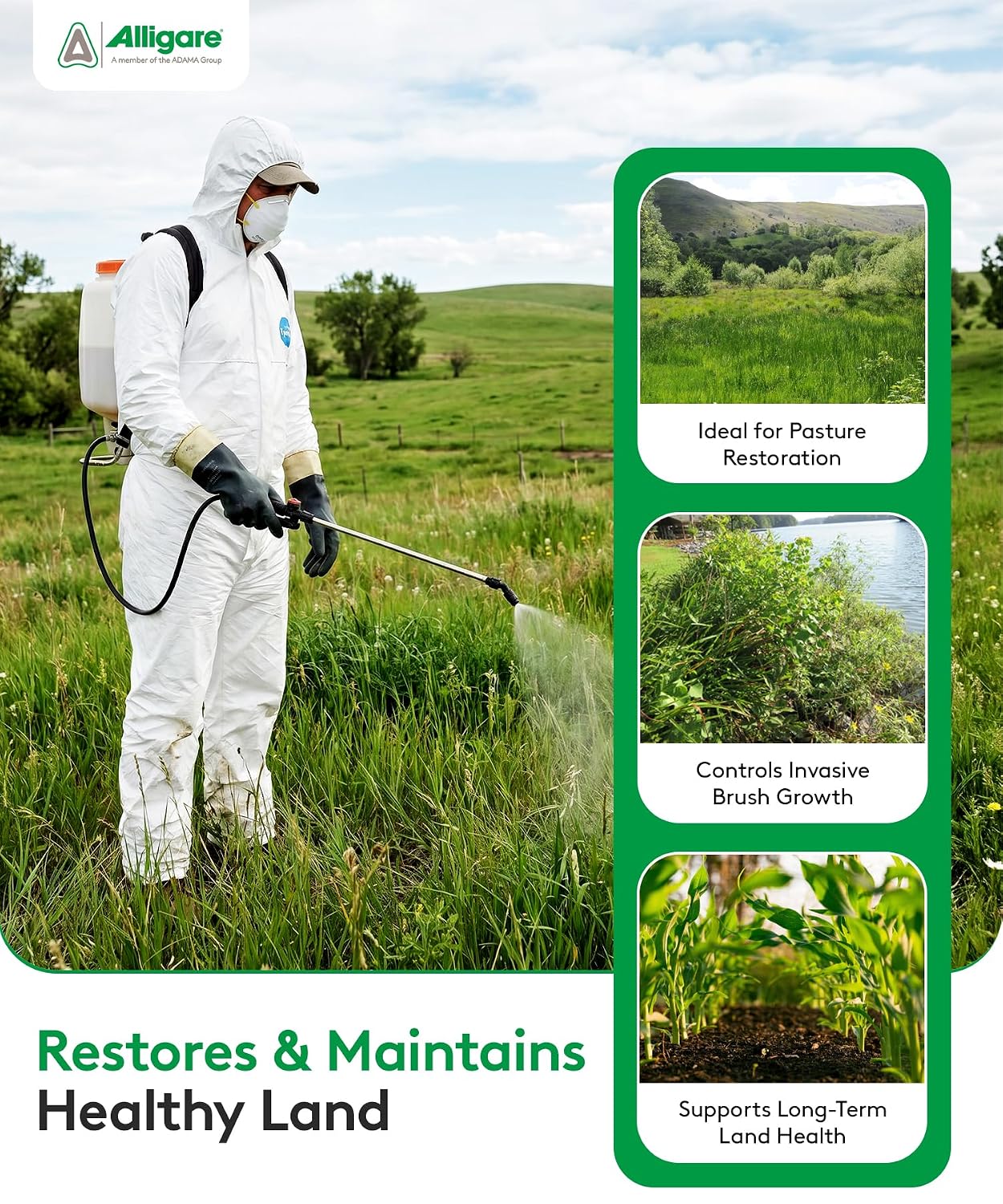 ALLIGARE - Triclopyr Herbicide 4 EC Selective Weed Killer for Woody Plants, Brush for Forestry, Pastures, Rights-of-Way, Wetlands & Industrial Sites - Compare to Garlon 4 & Remedy - 2.5 Gallon