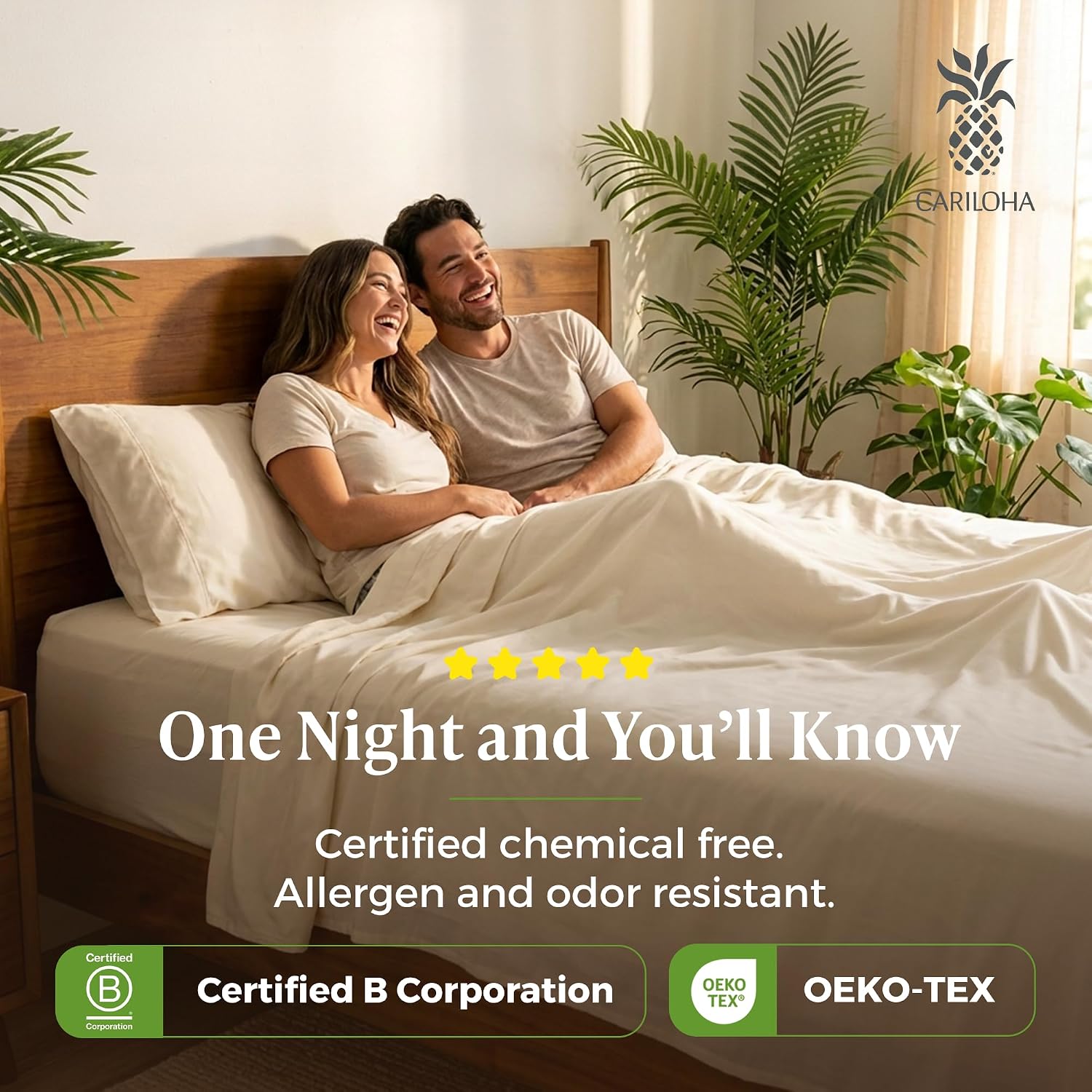 Cariloha Classic 100% Organic Bamboo Viscose Sheets - 4-Piece Full Sheet Set - 18 in Extra Deep Pockets - Soft, Cooling, Hypoallergenic Sheets - Oeko-TEX Standard 100 - Ivory