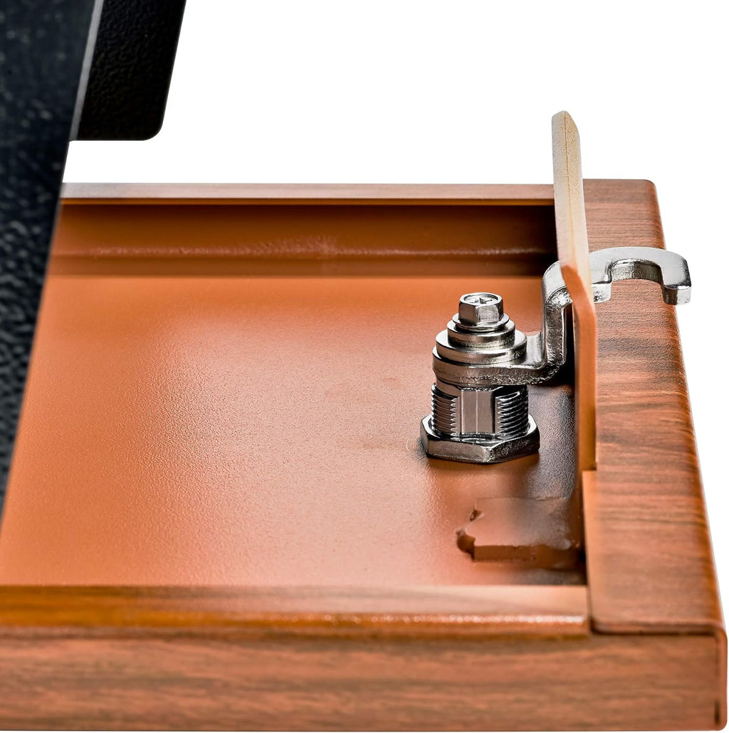 Mail Boss Curbside, Wood Grain 7510 Mail Manager Locking Security Mailbox, Steel, Black