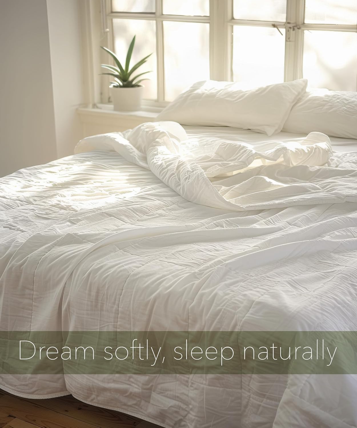 Cooling Comforter, Fill 100% Viscose from Bamboo, Cover 60% Viscose from Bamboo 40% Cotton, Lightweight Duvet Insert, Breathable Summer Quilt, 111x94 inches, King Size