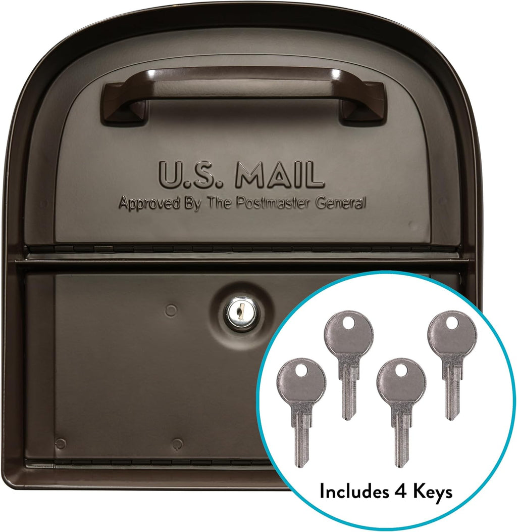 Architectural Mailboxes 6300RZ Oasis 360 Locking Parcel Mailbox with 2-Access Doors, X-Large, Rubbed Bronze