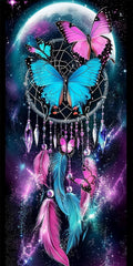Diamond Art Kits for Adults Dreamcatcher Diamond Painting Kits, 5D DIY Square Butterfly Full Drill Dimond Art Paintings Crafts for Adults for Gift Home Wall Decor, Large Size 40 x 80 Inch, Model642