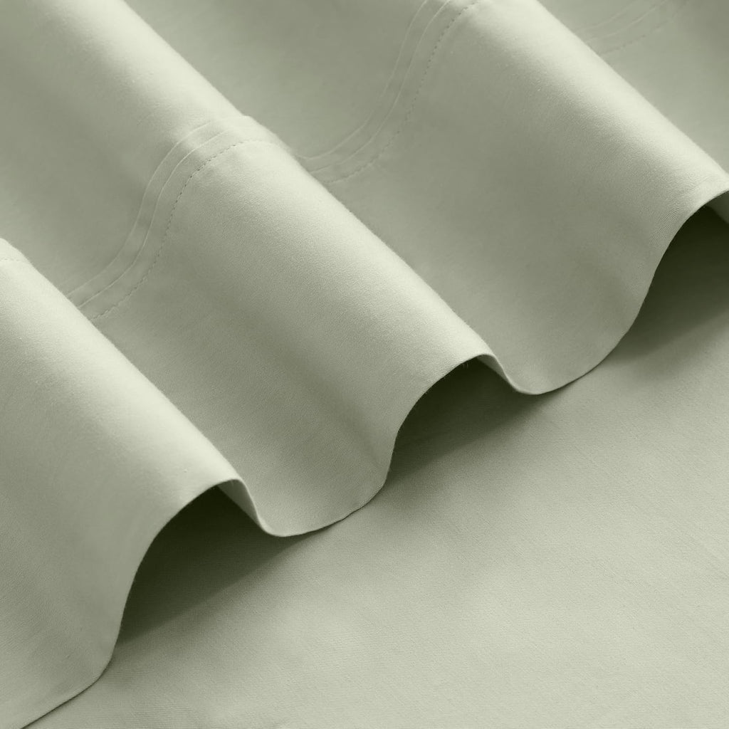 Harbor House Luxury 100% Egyptian Cotton Sheet Set, 400 Thread Count Sateen Weave, Soft & Breathable Bed Sheets with Deep Pocket, 4-Piece Cal King Bedding Set, Sage