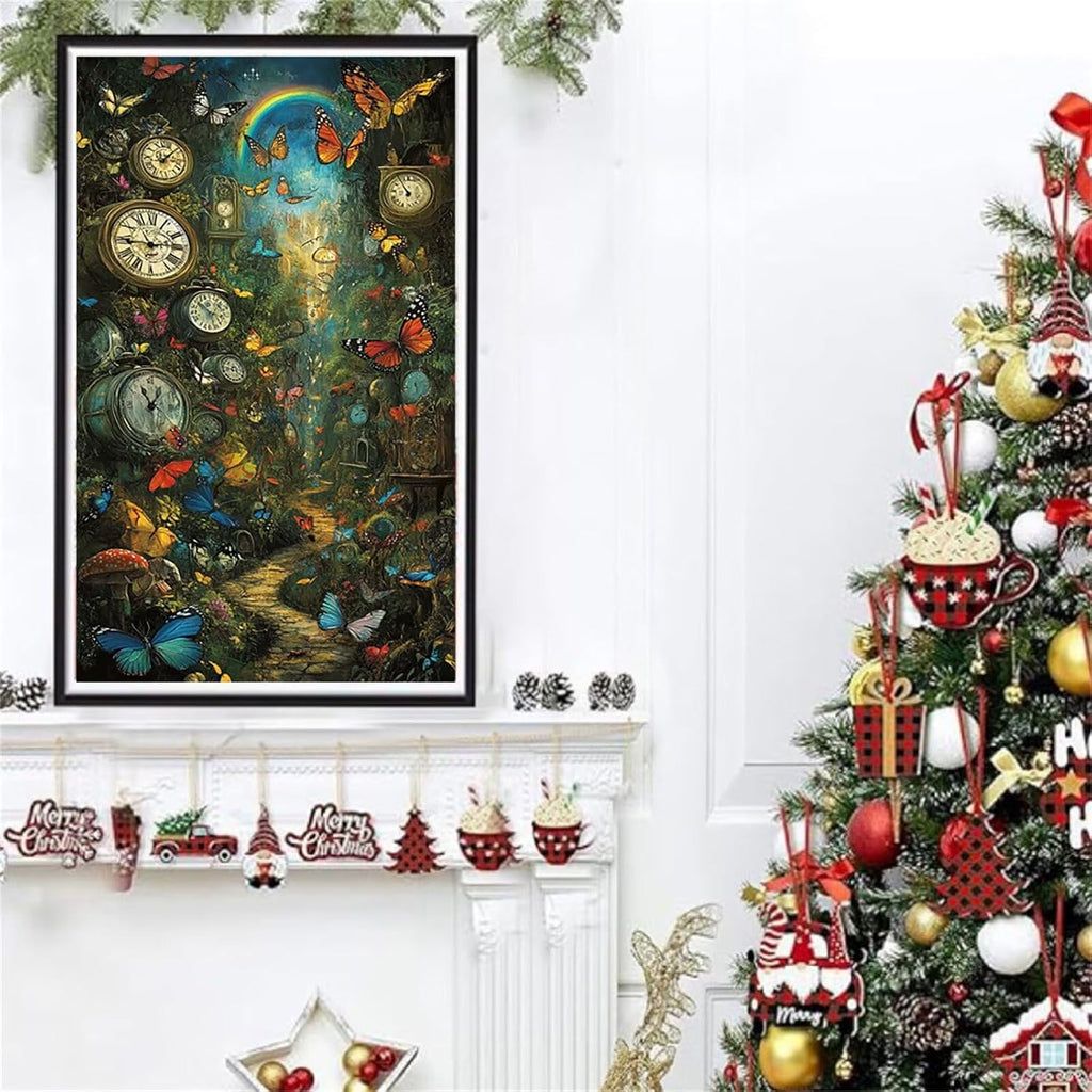 Diamond Art Kits for Adults Butterfly Diamond Painting Kits, 5D DIY Square Magic Full Drill Dimond Art Paintings Crystal Crafts for Adults for Gift Home Wall Decor, Large Size 40 x 80 Inch, Model540
