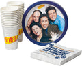Silver Buffalo Seinfeld TV Series 60 Pack Partyware Disposable Paper Plates, Napkins, and Cups (Pack of 360)