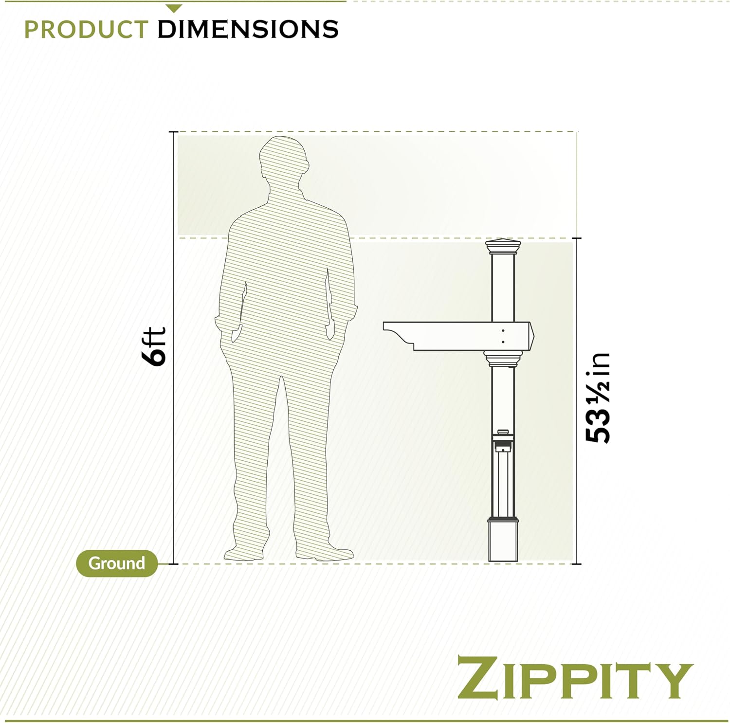Zippity Outdoor Products ZP19013 Classica Mailbox Post, White