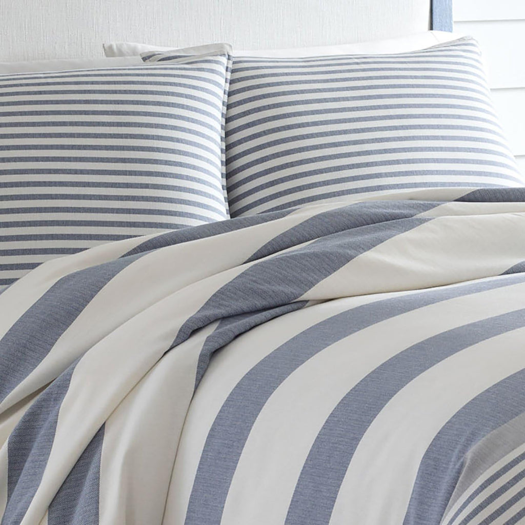 Nautica - Twin Duvet Cover Set, Cotton Reversible Bedding with Matching Sham, Mediterranean Inspired Bedding Set for All Seasons (Fairwater Blue, Twin) (Pack of 2)