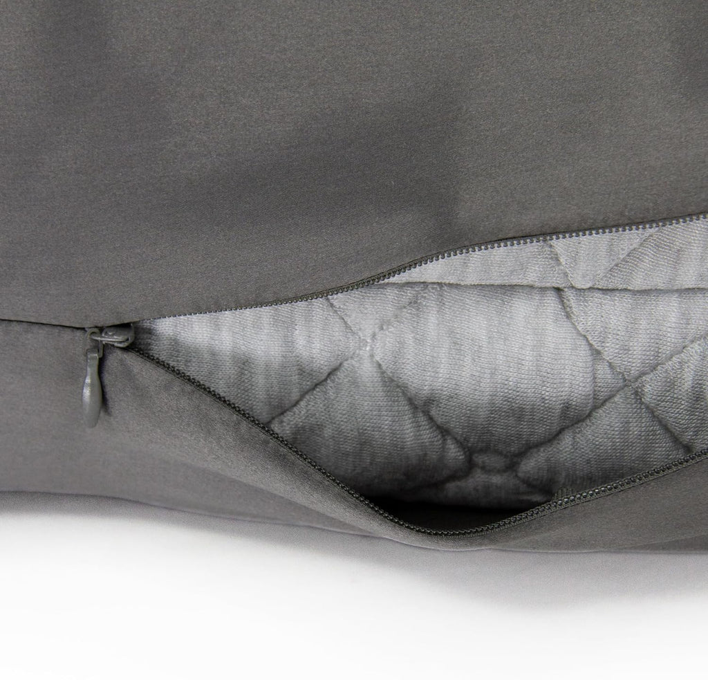 Honeydew Organic Silk Side Pillow Curved Pillowcase - The Ultimate Luxury Pillowcase to Reduce Wrinkles and Improve Skin and Hair Health - King Size (Lunar Eclipse (Charcoal))