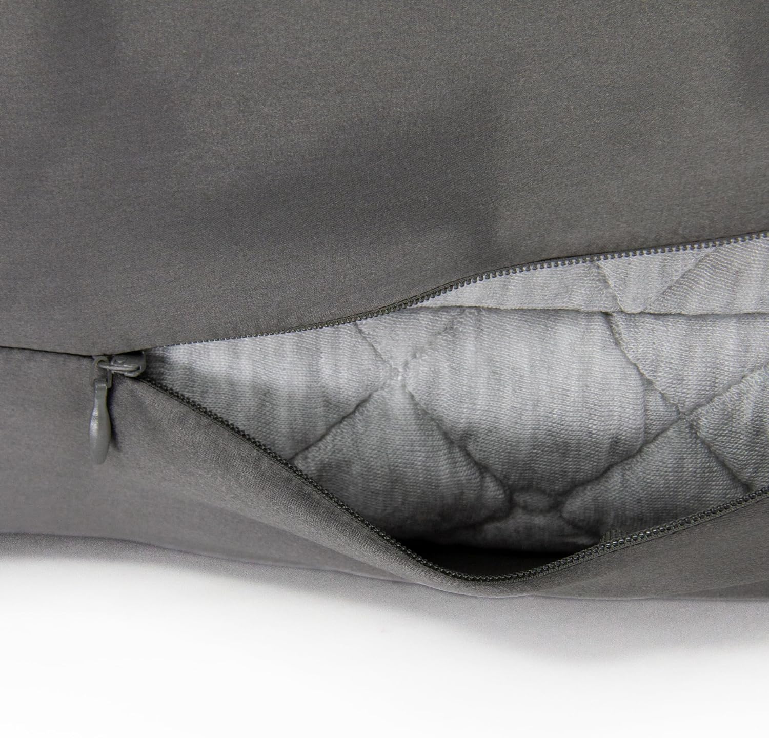 Honeydew Organic Silk Side Pillow Curved Pillowcase - The Ultimate Luxury Pillowcase to Reduce Wrinkles and Improve Skin and Hair Health - King Size (Lunar Eclipse (Charcoal))