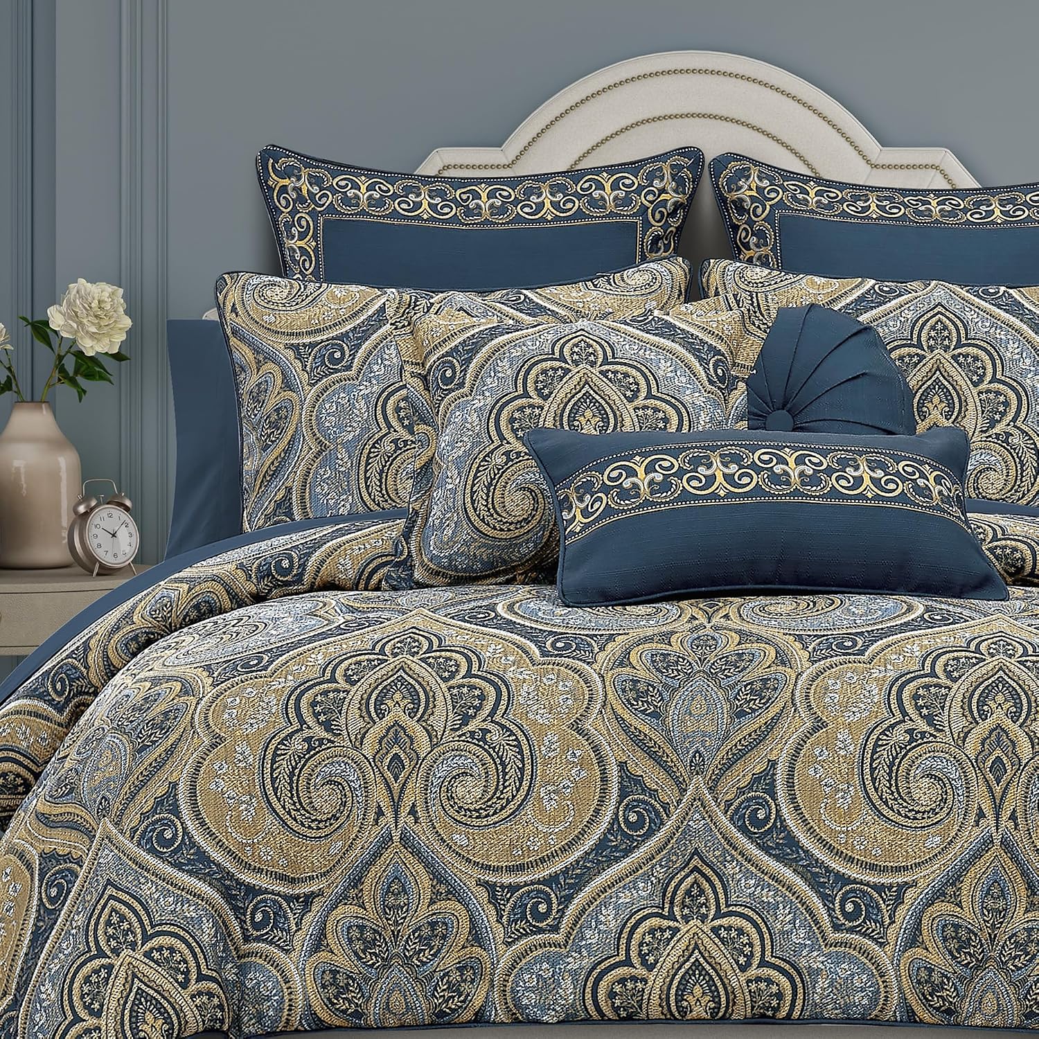 Messina - Navy King/Cal King 3PC. Comforter Set