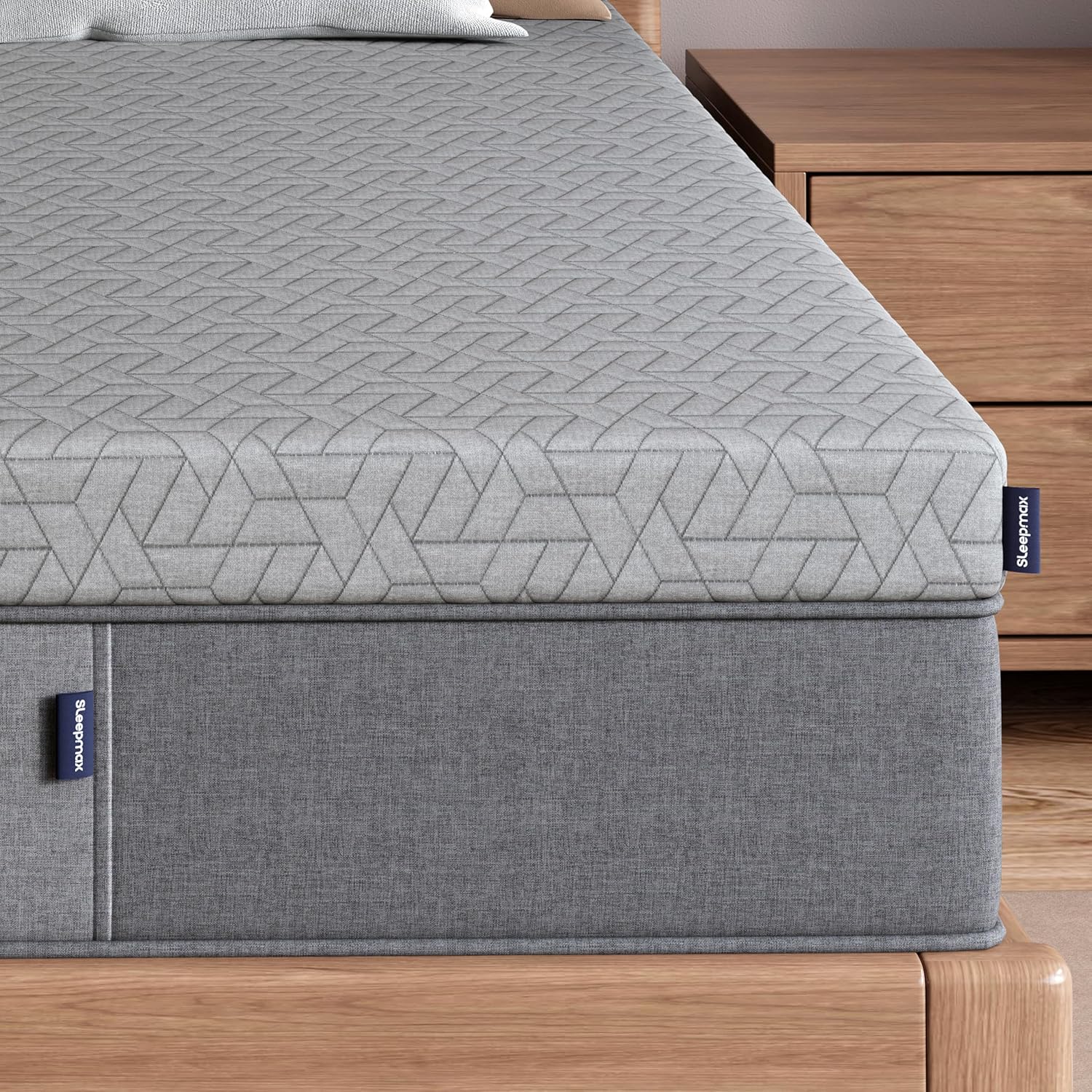 Sleepmax Extra Firm Mattress Topper 4 Inch Twin Size - Fusion Memory Foam Bed Topper Enhanced Pain Relief - Gel Bamboo Charcoal Green Tea Copper Cooling Pad with Cover No Odor - CertiPUR-US Certified