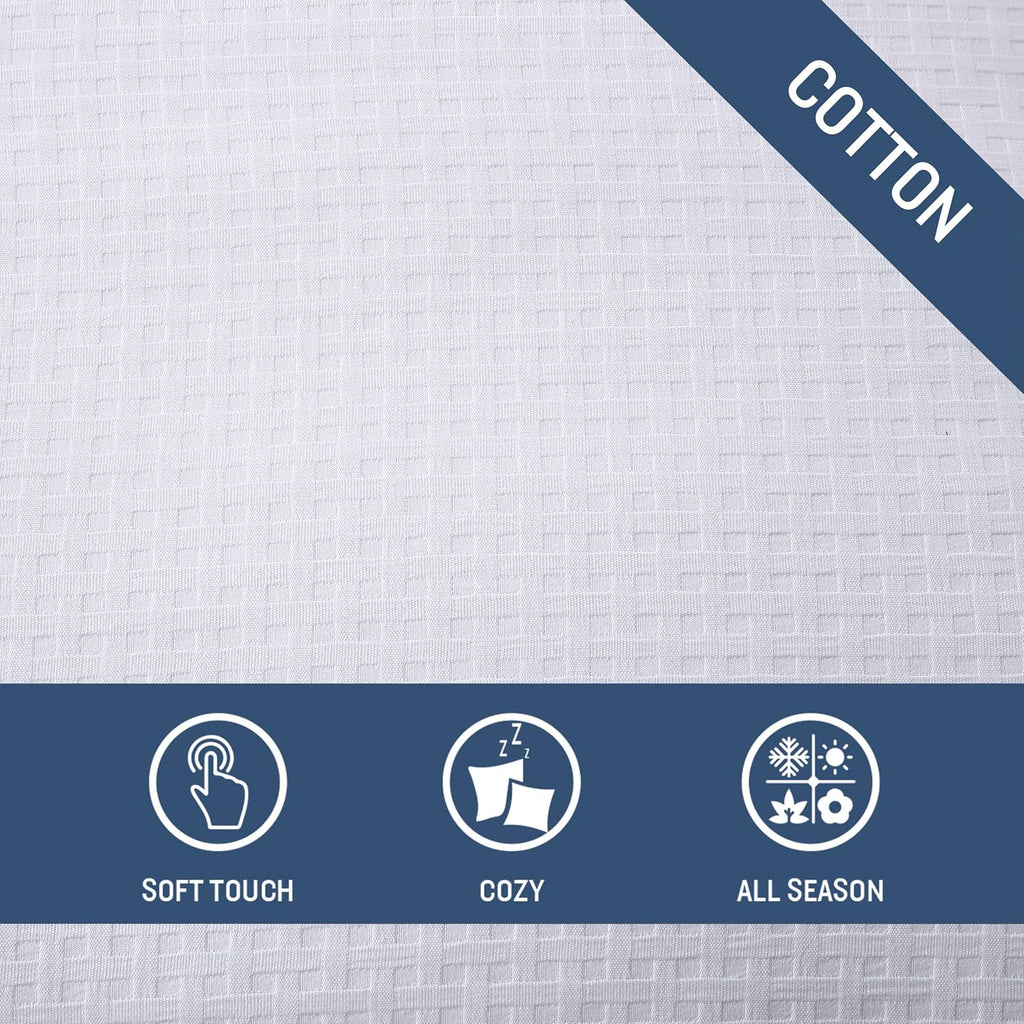 Tommy Bahama - Queen Comforter Set, Soft Cotton Bedding Set with Matching Shams, Medium Weight & Ideal for All Seasons (Basketweave White, Queen)