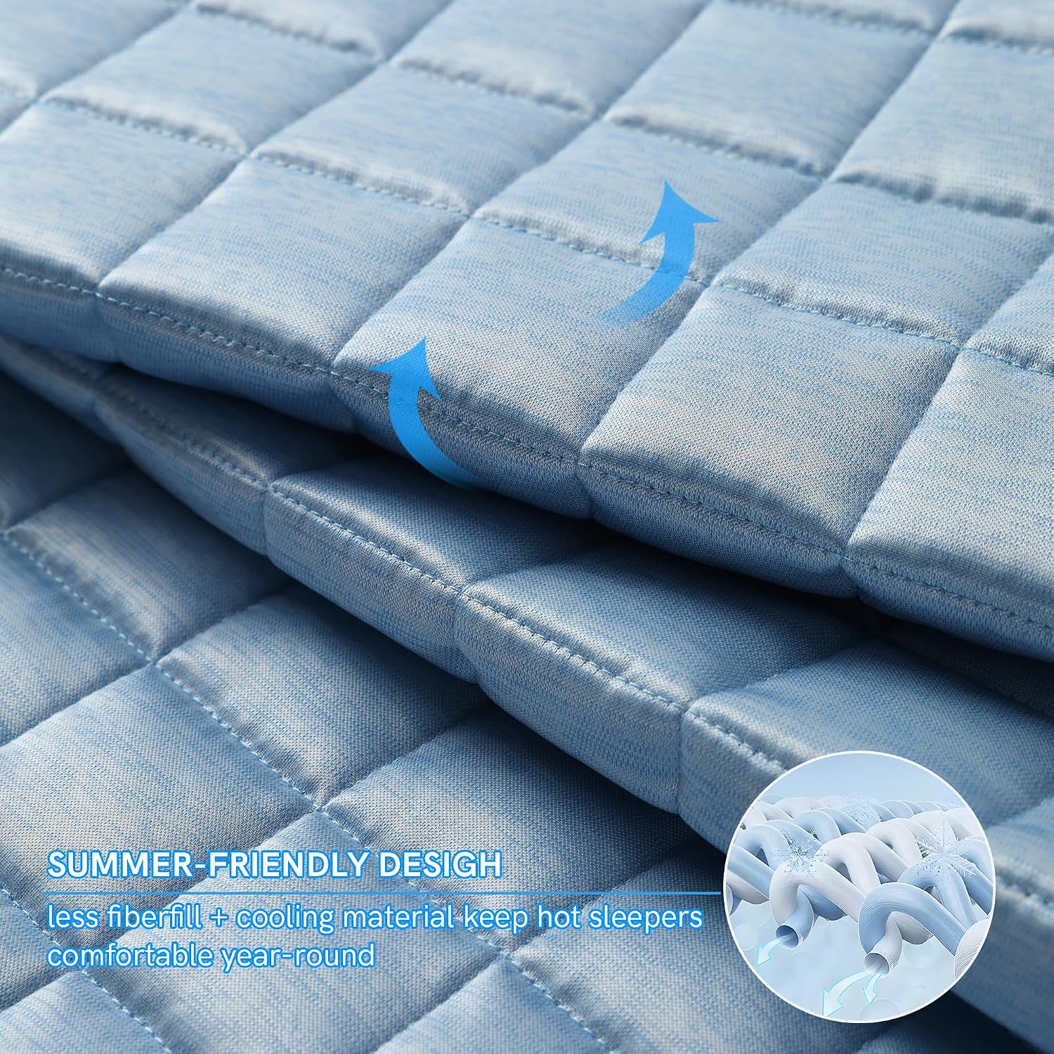 YnM Exclusive 50 lbs Weighted Blanket, Extra Heavy Cotton Bed Blanket for Two Persons, Ideal for Queen or King Bed (88x104 Inches, 50 Pounds, Army Green)