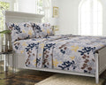 Tribeca Living Cotton Percale Queen Size Bed Sheet Set, 300 Thread Count, Extra Deep Pockets, Barcelona