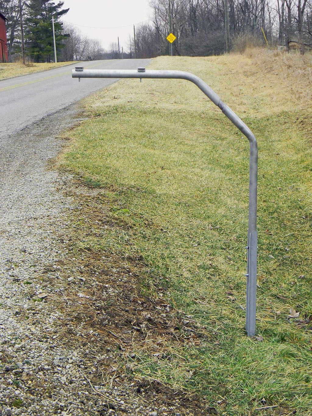 RTC SwingAway Mailbox Support, 36-inch arm, Galvanized Steel Mailbox Post Swings Away When Impacted
