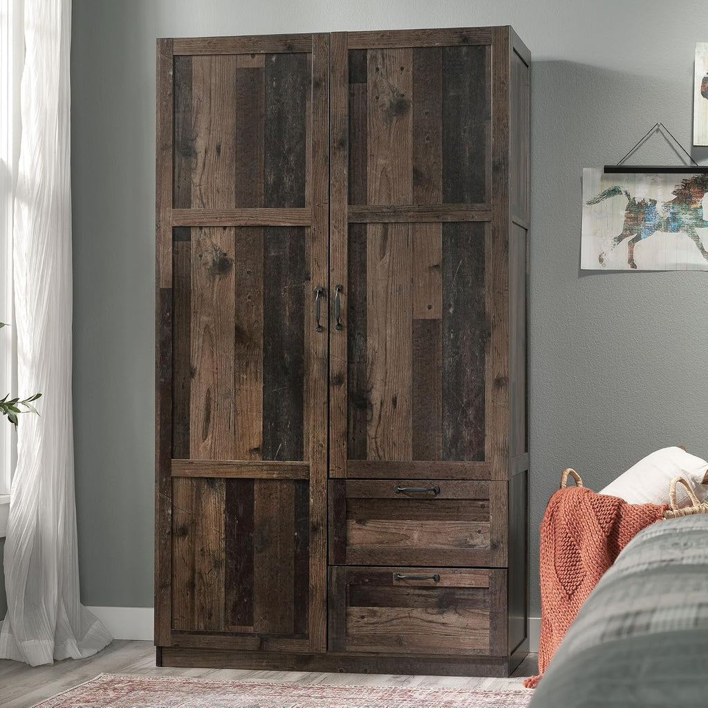 Sauder Miscellaneous Storage Wardrobe/Storage Cabinet/Pantry Cabinet, Reclaimed Pine Finish | Miscellaneous Storage